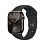 Ремешок Apple Watch, 45 мм, Sport Band, силиконовый "темная ночь", M/L